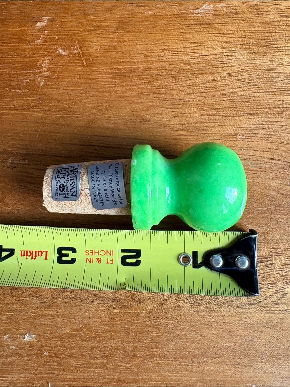 Vintage Epcot Disney World Alabaster Wine Stopper As Is